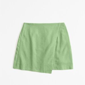 Linen blend wrap, mini skort
